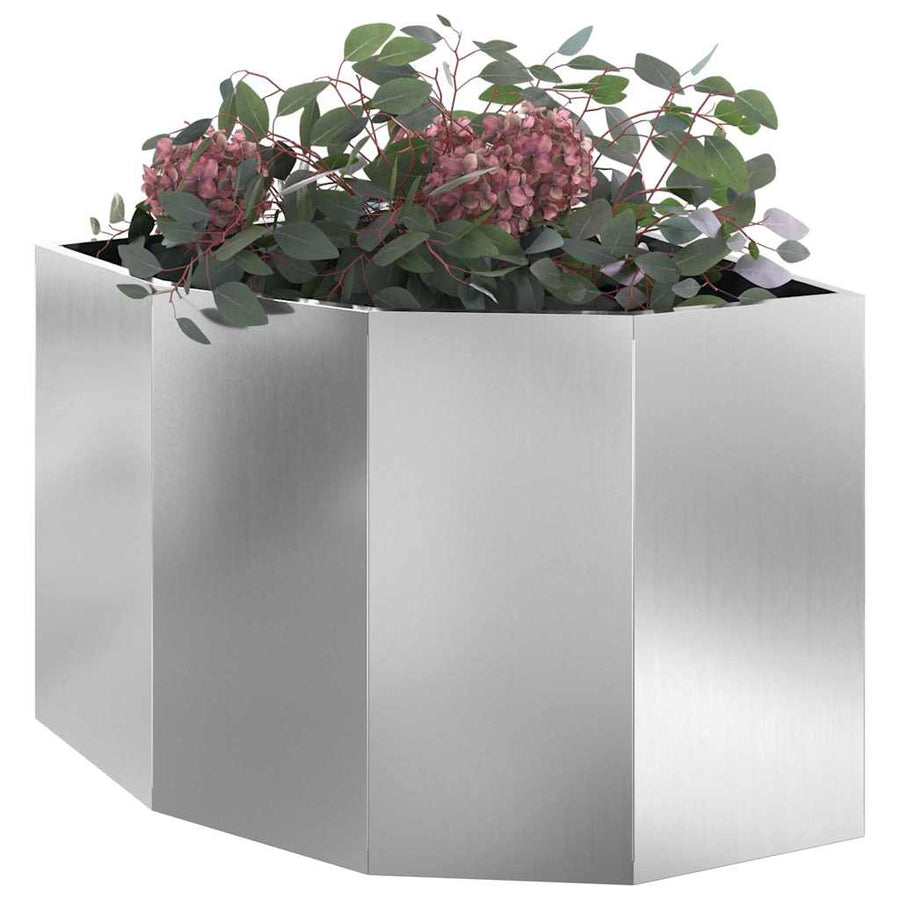 Hoek Plantbak Zilver 60 x 60 x 50 cm Gegalvaniseerd staal