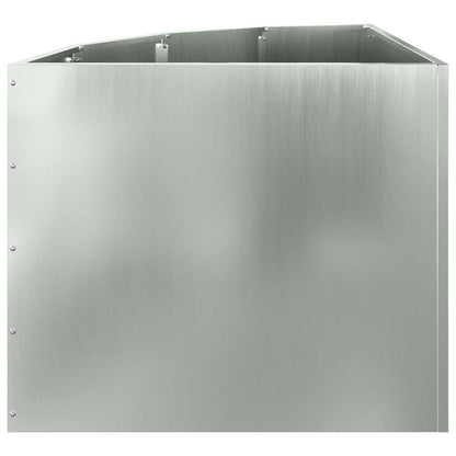 Hoek Plantbak Zilver 60 x 60 x 50 cm Gegalvaniseerd staal