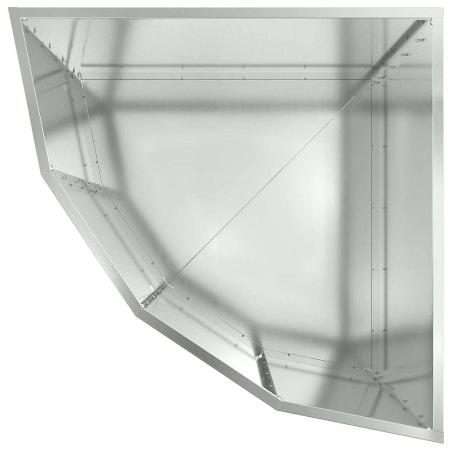 Hoek Plantbak Zilver 60 x 60 x 50 cm Gegalvaniseerd staal