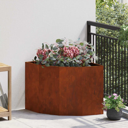 Hoek Plantbak Roestig 60 x 60 x 50 cm