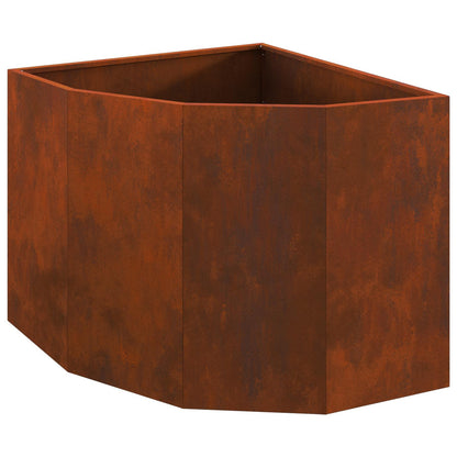 Hoek Plantbak Roestig 60 x 60 x 50 cm