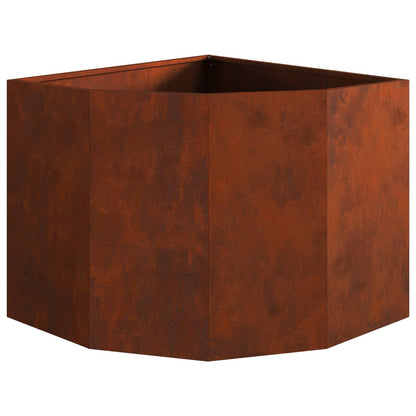 Hoek Plantbak Roestig 60 x 60 x 50 cm