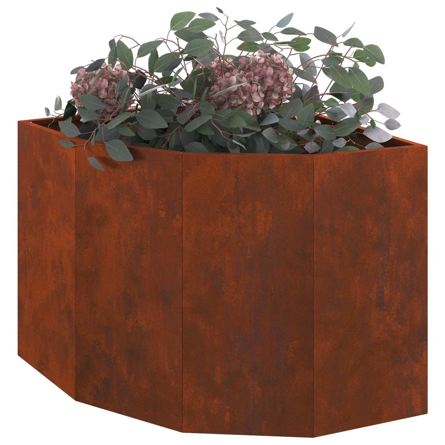 Hoek Plantbak Roestig 60 x 60 x 50 cm