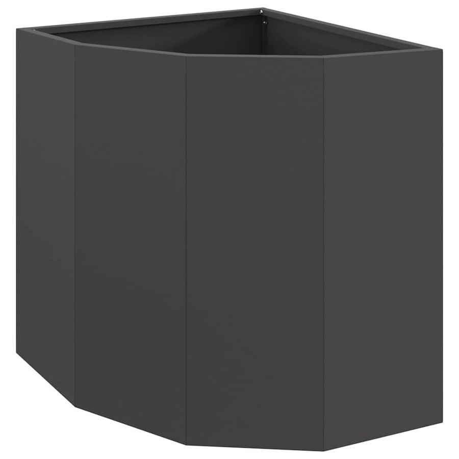 Hoek Plantbak Zwart 45 x 45 x 50 cm Staal