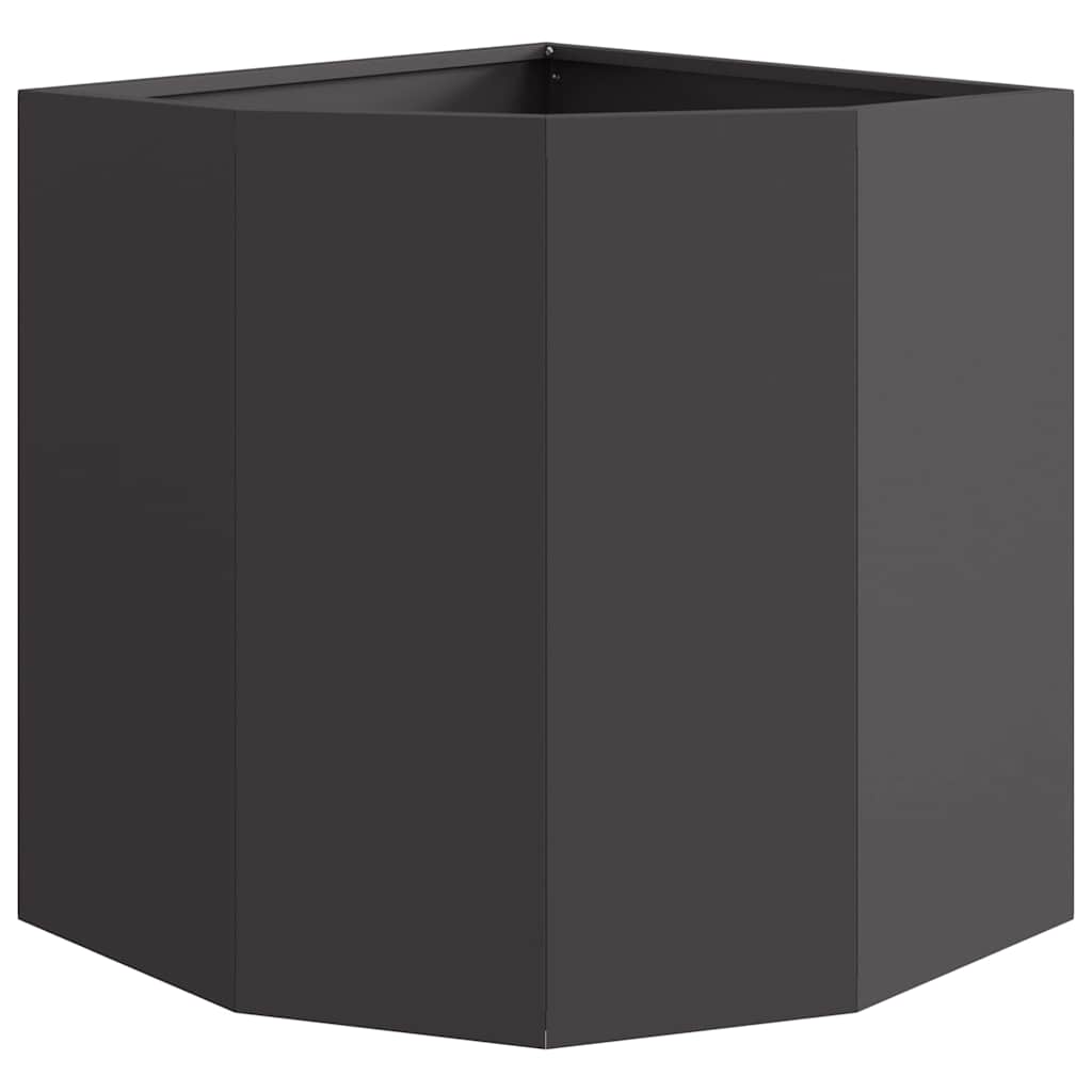 Hoek Plantbak Zwart 45 x 45 x 50 cm Staal