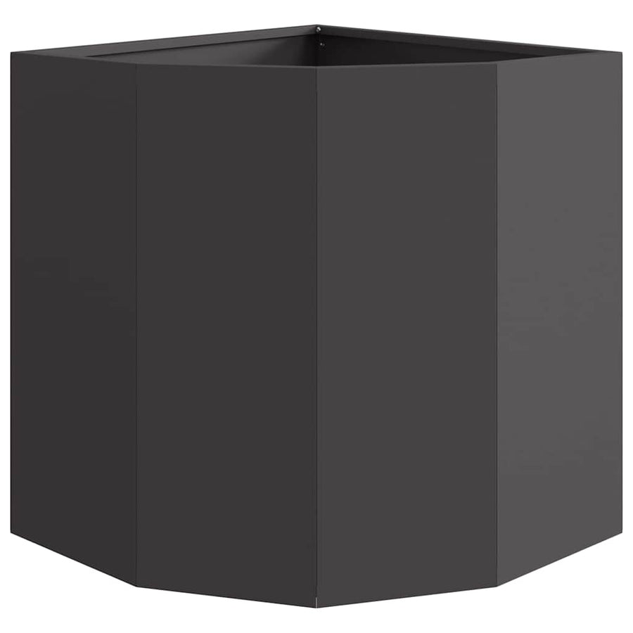 Hoek Plantbak Zwart 45 x 45 x 50 cm Staal