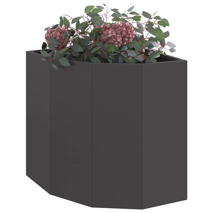Hoek Plantbak Zwart 45 x 45 x 50 cm Staal