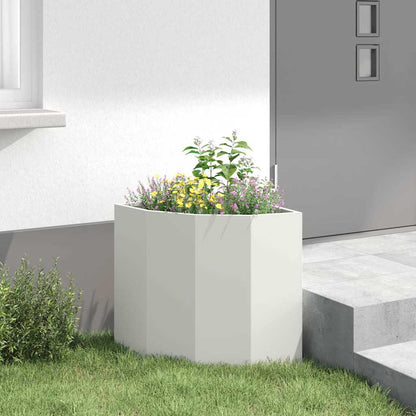 Hoek Plantbak Wit 45 x 45 x 50 cm Staal