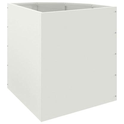 Hoek Plantbak Wit 45 x 45 x 50 cm Staal