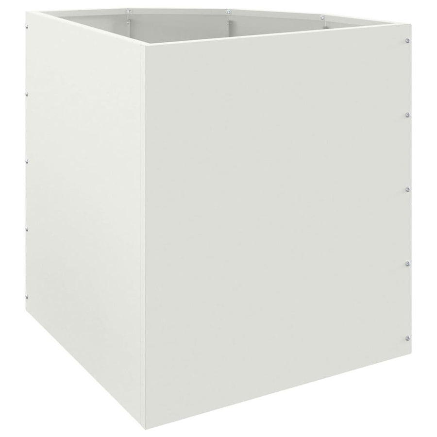 Hoek Plantbak Wit 45 x 45 x 50 cm Staal