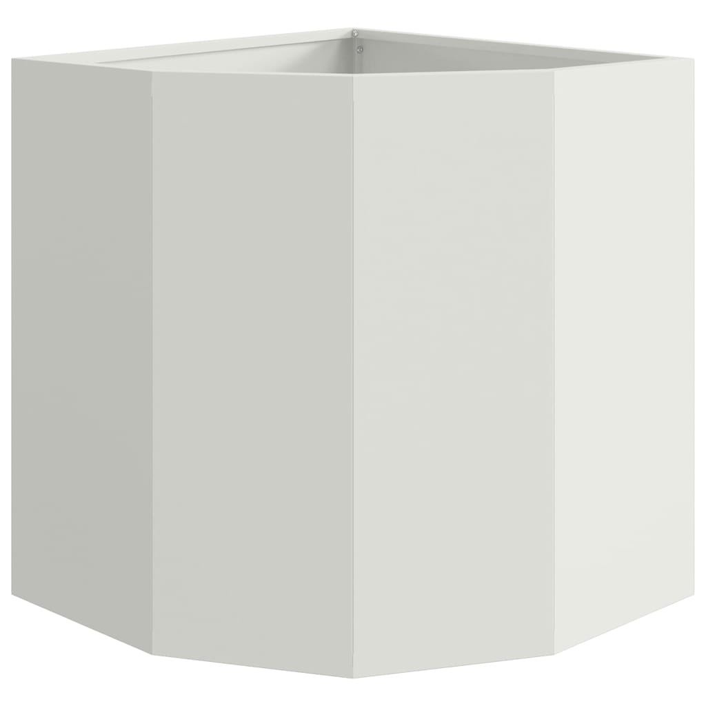 Hoek Plantbak Wit 45 x 45 x 50 cm Staal