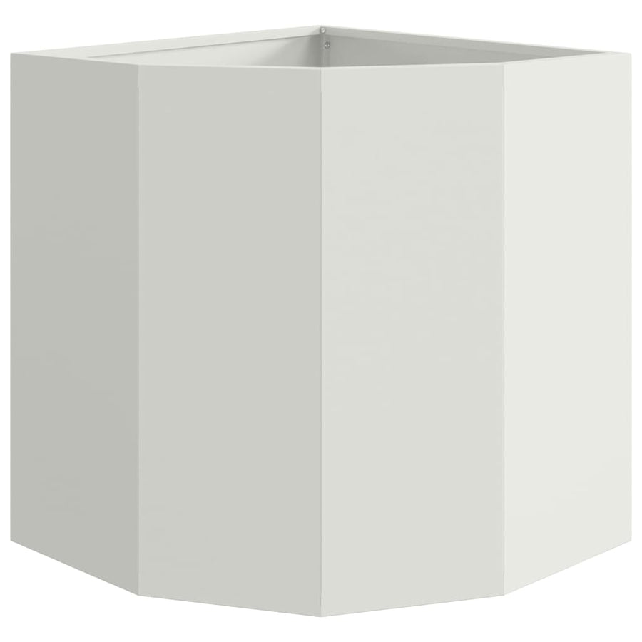 Hoek Plantbak Wit 45 x 45 x 50 cm Staal