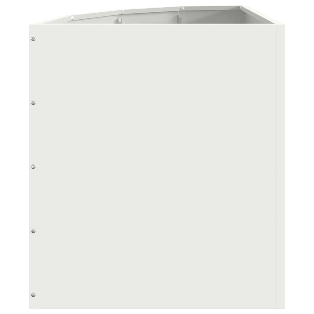 Hoek Plantbak Wit 45 x 45 x 50 cm Staal