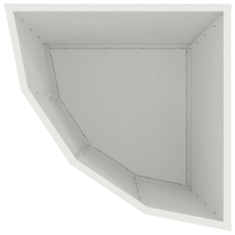 Hoek Plantbak Wit 45 x 45 x 50 cm Staal
