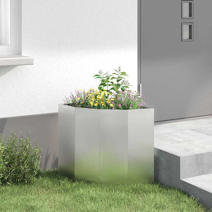 Hoek Plantbak Zilver 45 x 45 x 50 cm Roestvrij staal