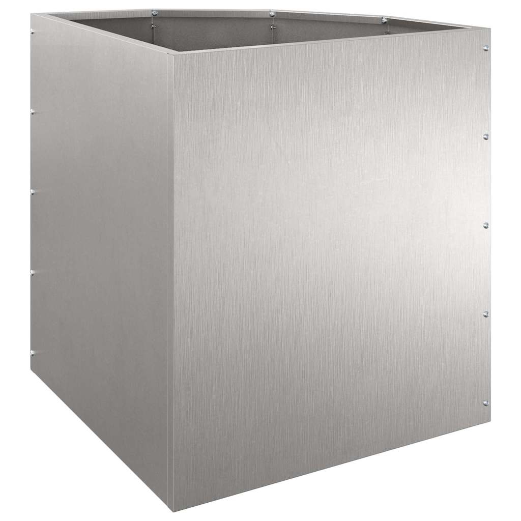 Hoek Plantbak Zilver 45 x 45 x 50 cm Roestvrij staal