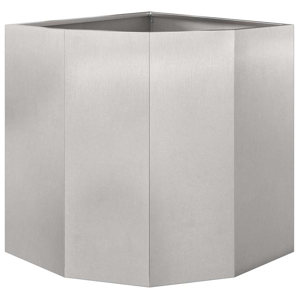 Hoek Plantbak Zilver 45 x 45 x 50 cm Roestvrij staal