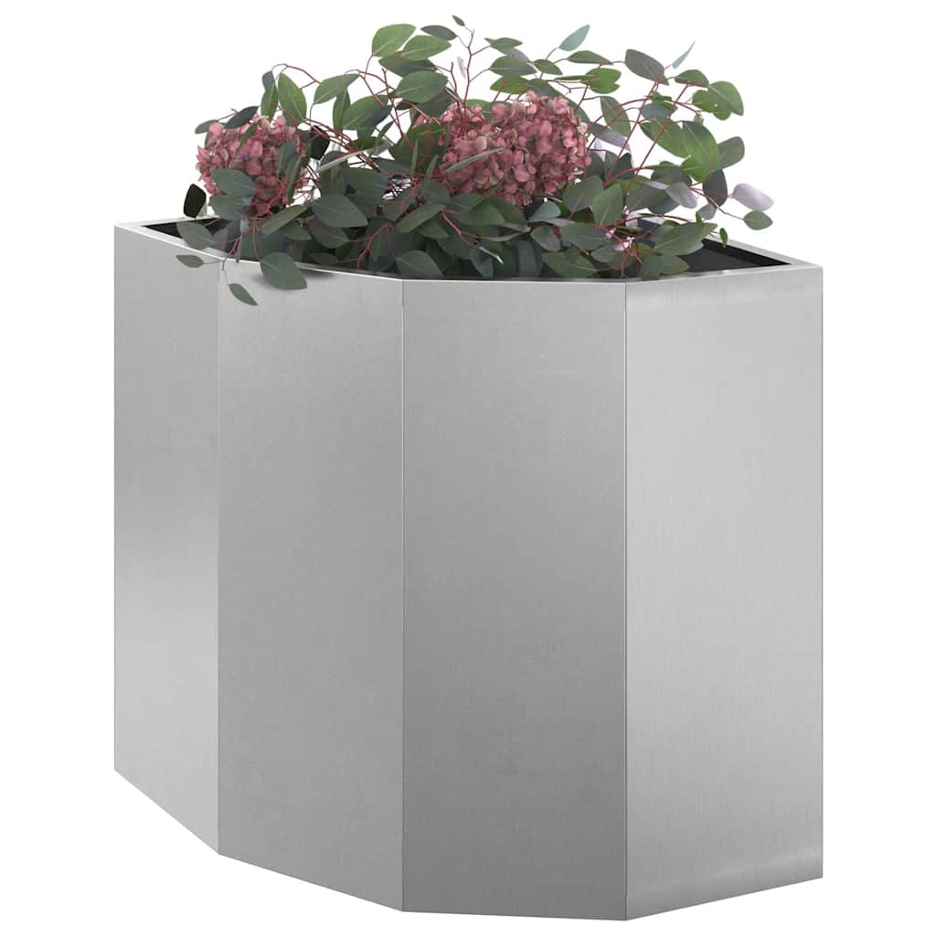 Hoek Plantbak Zilver 45 x 45 x 50 cm Roestvrij staal