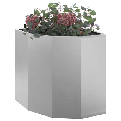 Hoek Plantbak Zilver 45 x 45 x 50 cm Roestvrij staal