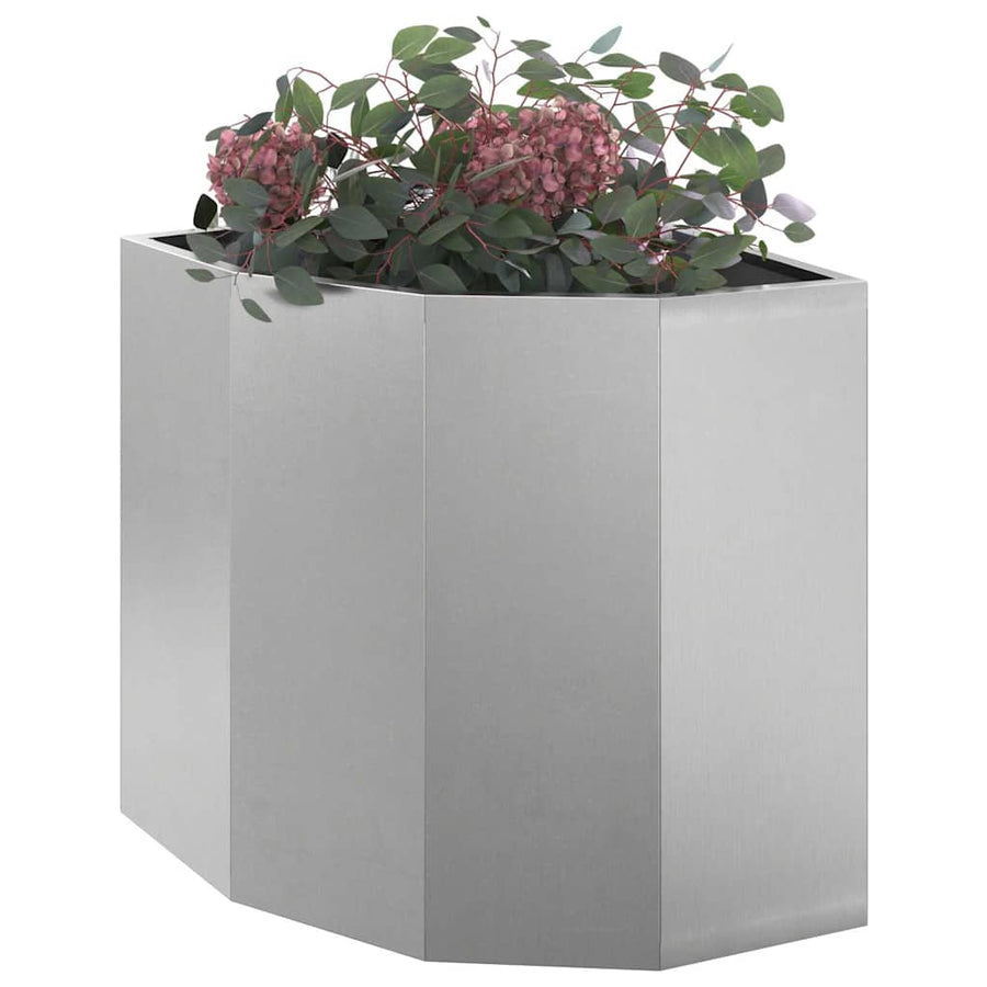 Hoek Plantbak Zilver 45 x 45 x 50 cm Roestvrij staal
