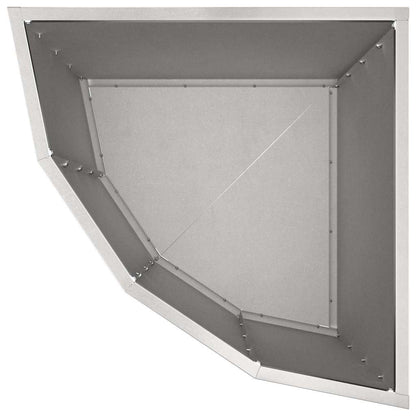 Hoek Plantbak Zilver 45 x 45 x 50 cm Roestvrij staal