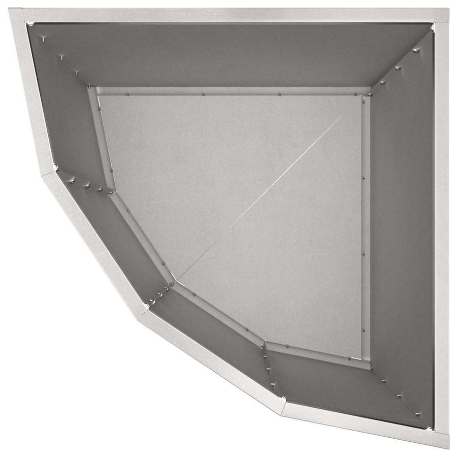 Hoek Plantbak Zilver 45 x 45 x 50 cm Roestvrij staal