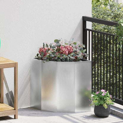 Hoek Plantbak Zilver 45 x 45 x 50 cm Gegalvaniseerd staal
