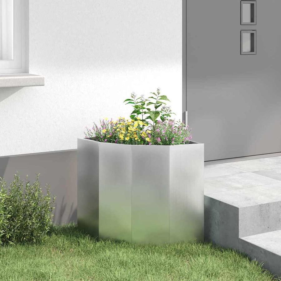 Hoek Plantbak Zilver 45 x 45 x 50 cm Gegalvaniseerd staal