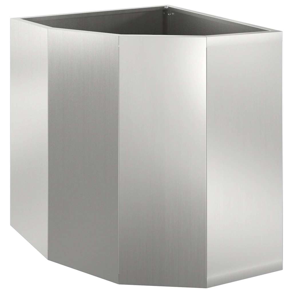 Hoek Plantbak Zilver 45 x 45 x 50 cm Gegalvaniseerd staal
