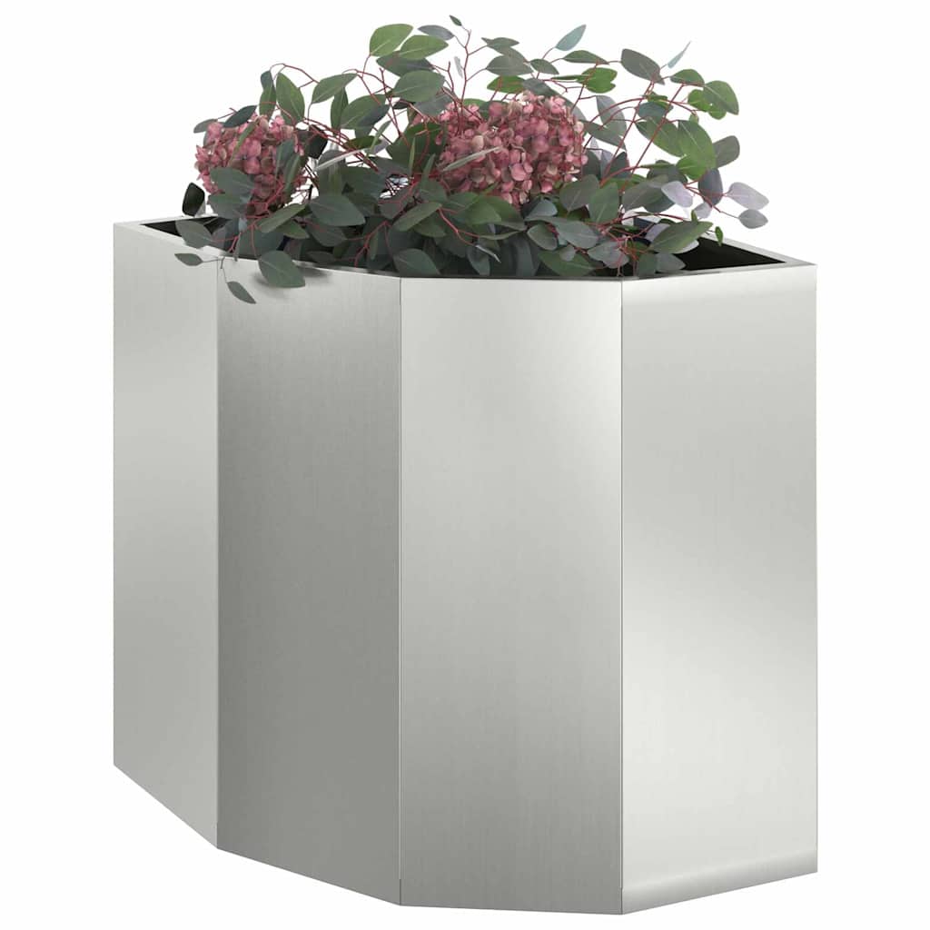 Hoek Plantbak Zilver 45 x 45 x 50 cm Gegalvaniseerd staal