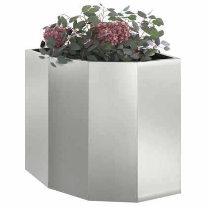 Hoek Plantbak Zilver 45 x 45 x 50 cm Gegalvaniseerd staal
