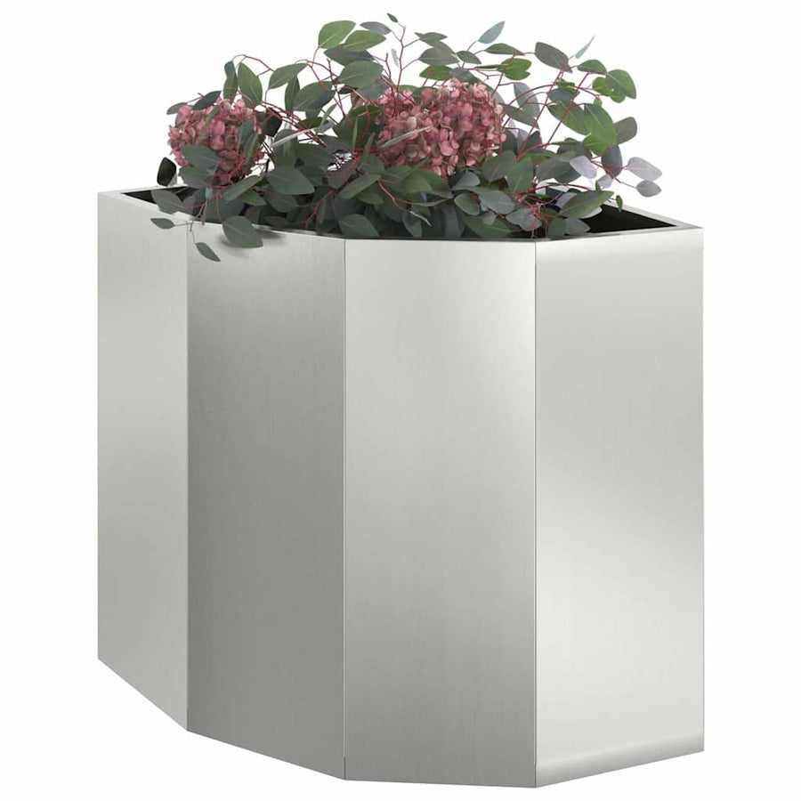 Hoek Plantbak Zilver 45 x 45 x 50 cm Gegalvaniseerd staal