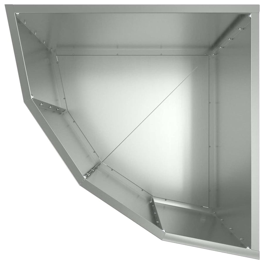 Hoek Plantbak Zilver 45 x 45 x 50 cm Gegalvaniseerd staal