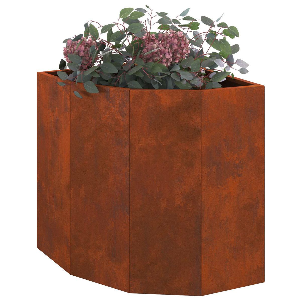 Hoek Plantbak Roestig 45 x 45 x 50 cm