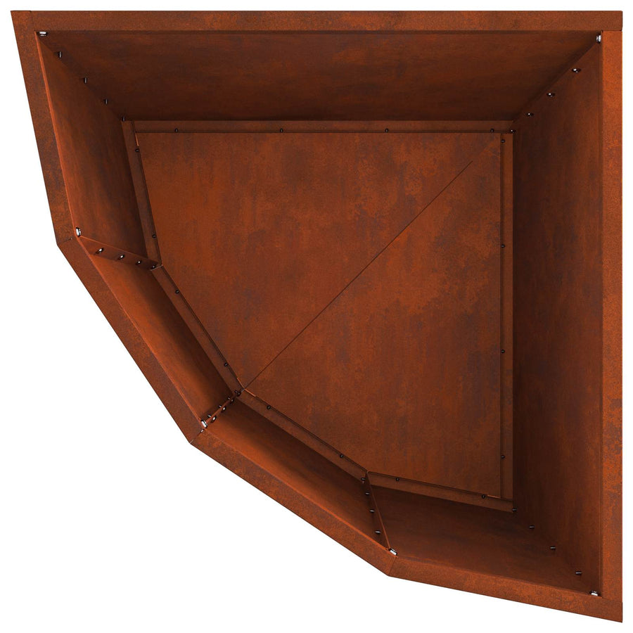 Hoek Plantbak Roestig 45 x 45 x 50 cm