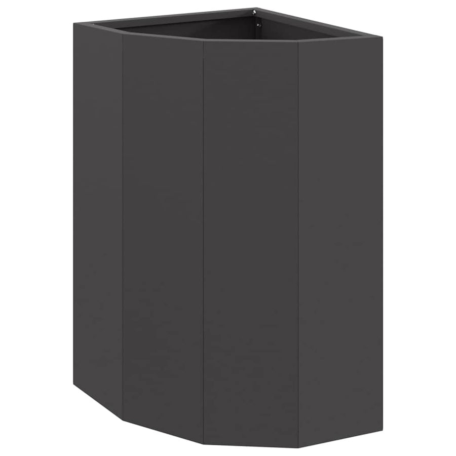 Hoek Plantbak Zwart 30 x 30 x 50 cm Staal