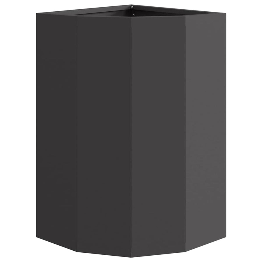Hoek Plantbak Zwart 30 x 30 x 50 cm Staal