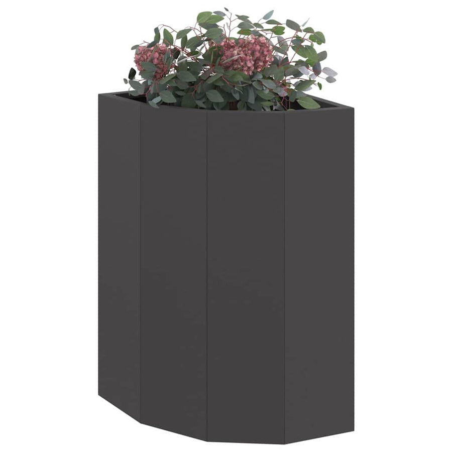 Hoek Plantbak Zwart 30 x 30 x 50 cm Staal