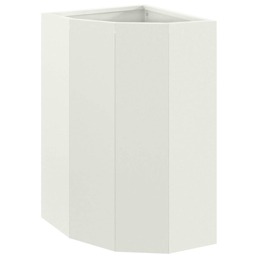 Hoek Plantbak Wit 30 x 30 x 50 cm Staal