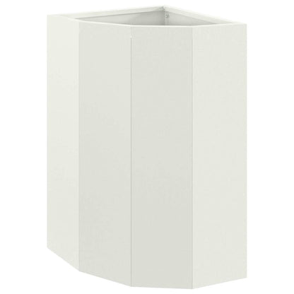 Hoek Plantbak Wit 30 x 30 x 50 cm Staal