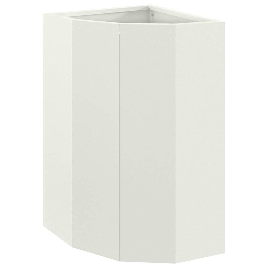 Hoek Plantbak Wit 30 x 30 x 50 cm Staal