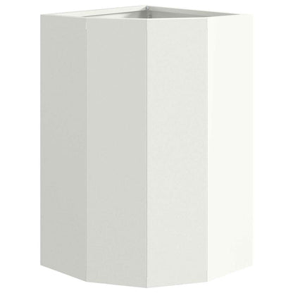 Hoek Plantbak Wit 30 x 30 x 50 cm Staal