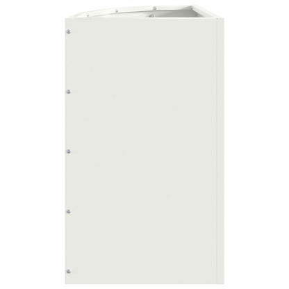 Hoek Plantbak Wit 30 x 30 x 50 cm Staal