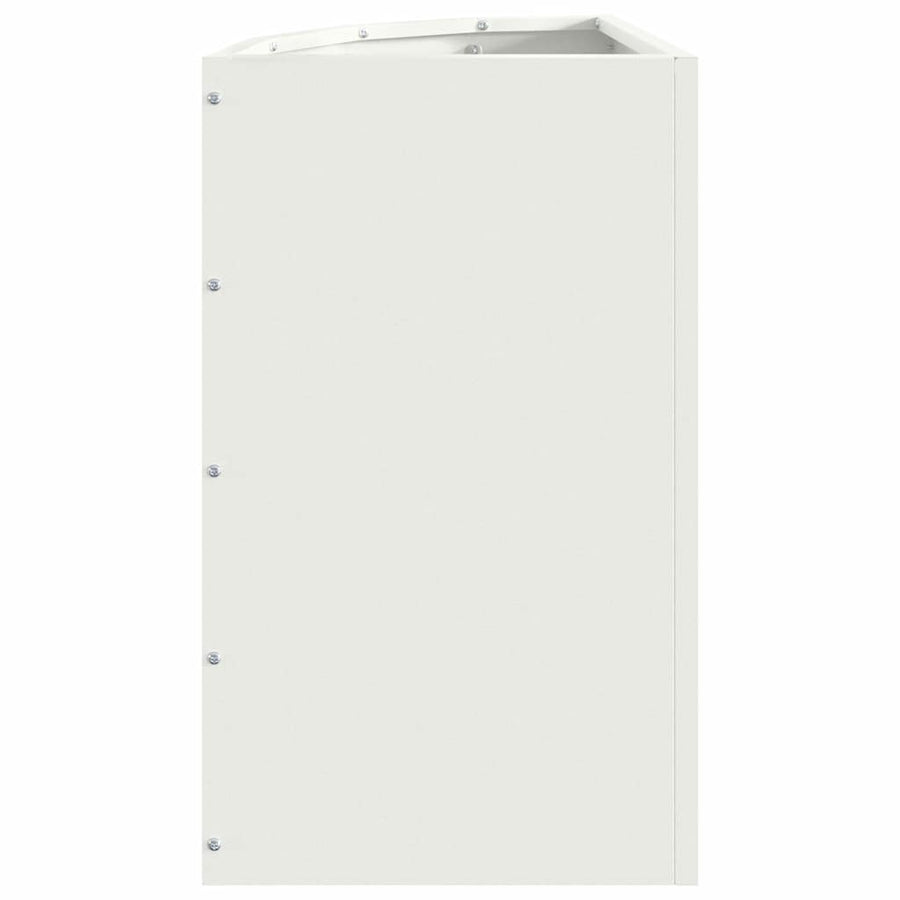 Hoek Plantbak Wit 30 x 30 x 50 cm Staal