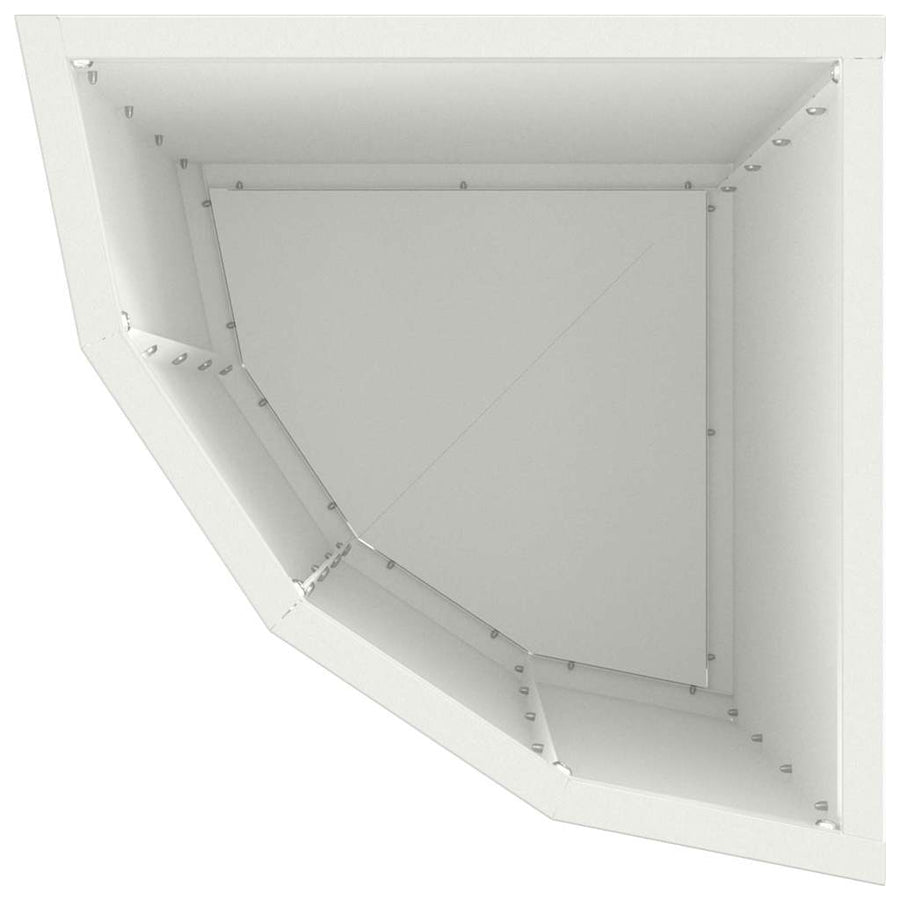 Hoek Plantbak Wit 30 x 30 x 50 cm Staal