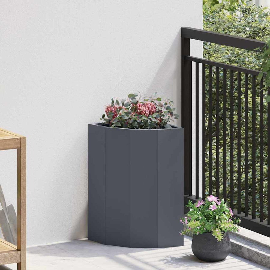 Hoek Plantbak Antraciet 30 x 30 x 50 cm Staal