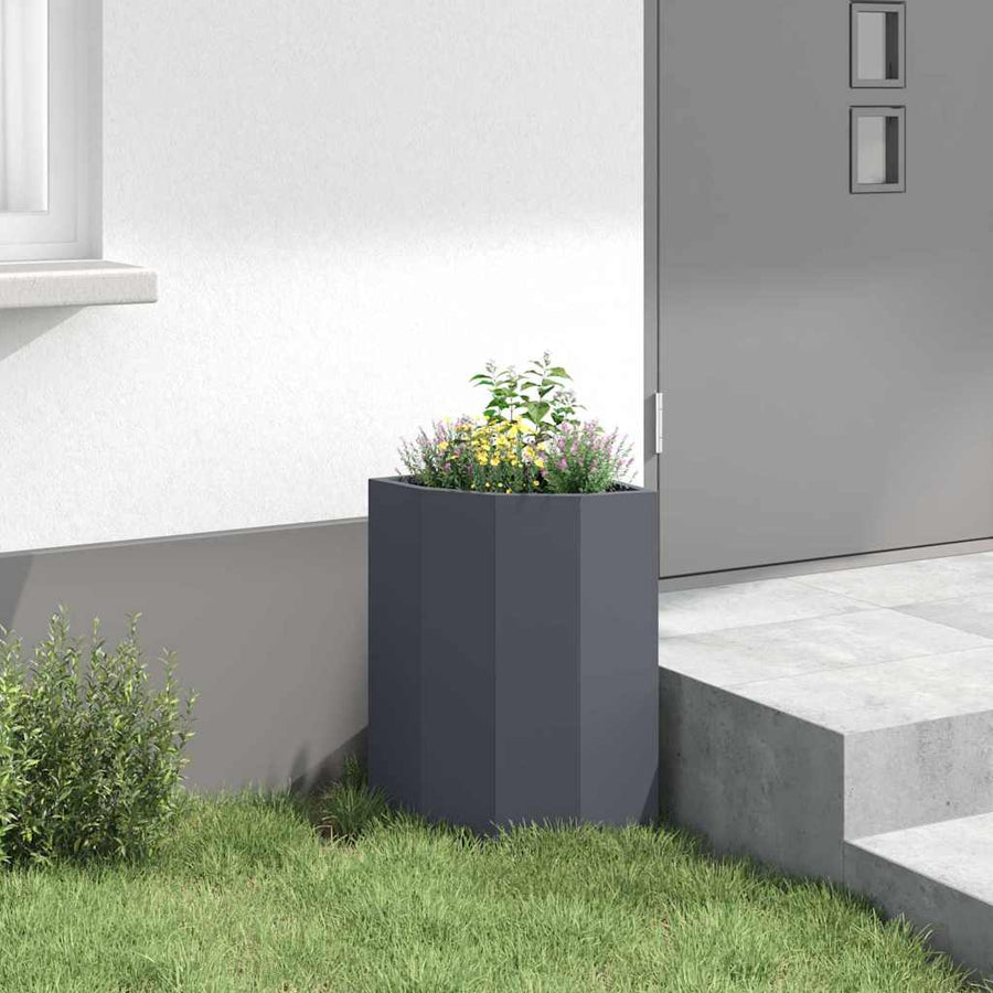 Hoek Plantbak Antraciet 30 x 30 x 50 cm Staal