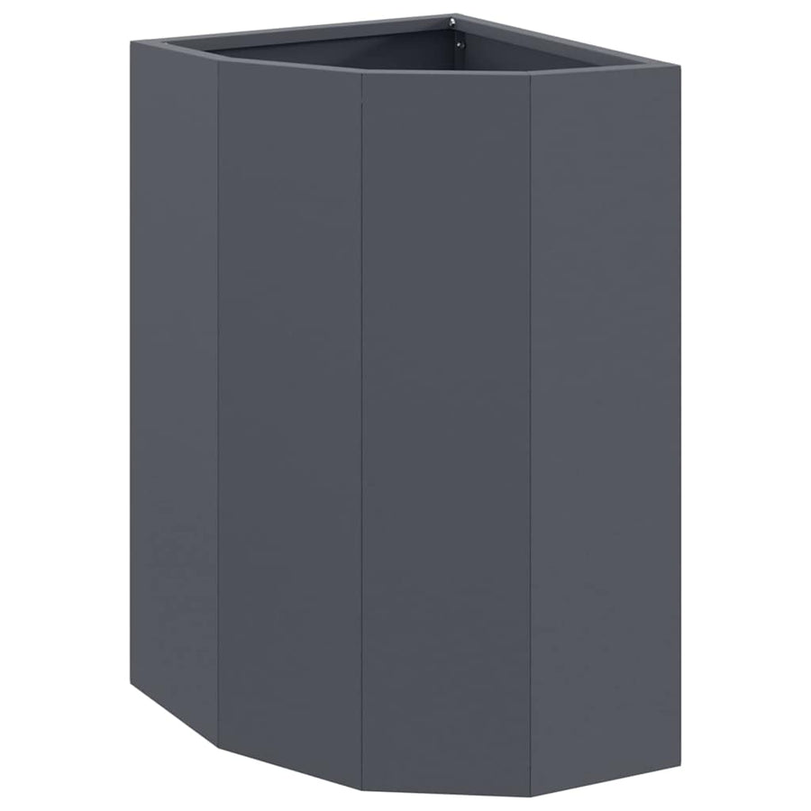 Hoek Plantbak Antraciet 30 x 30 x 50 cm Staal