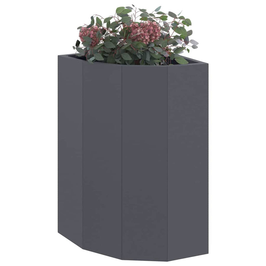 Hoek Plantbak Antraciet 30 x 30 x 50 cm Staal