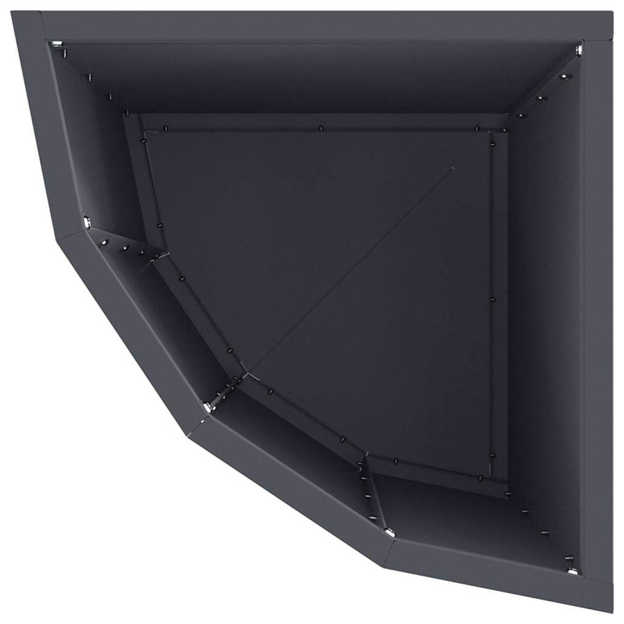 Hoek Plantbak Antraciet 30 x 30 x 50 cm Staal
